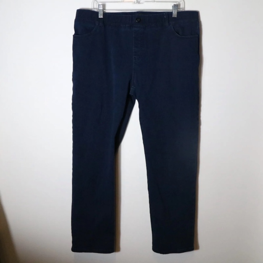 Betabrand Size 2X Petite Dark Wash Pull On Jeans Stretch Yoga Comfort